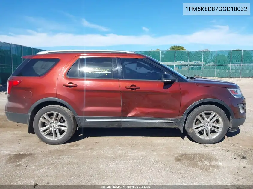 2016 FORD EXPLORER VIN 1FM5K8D87GGD18032 — фото 13