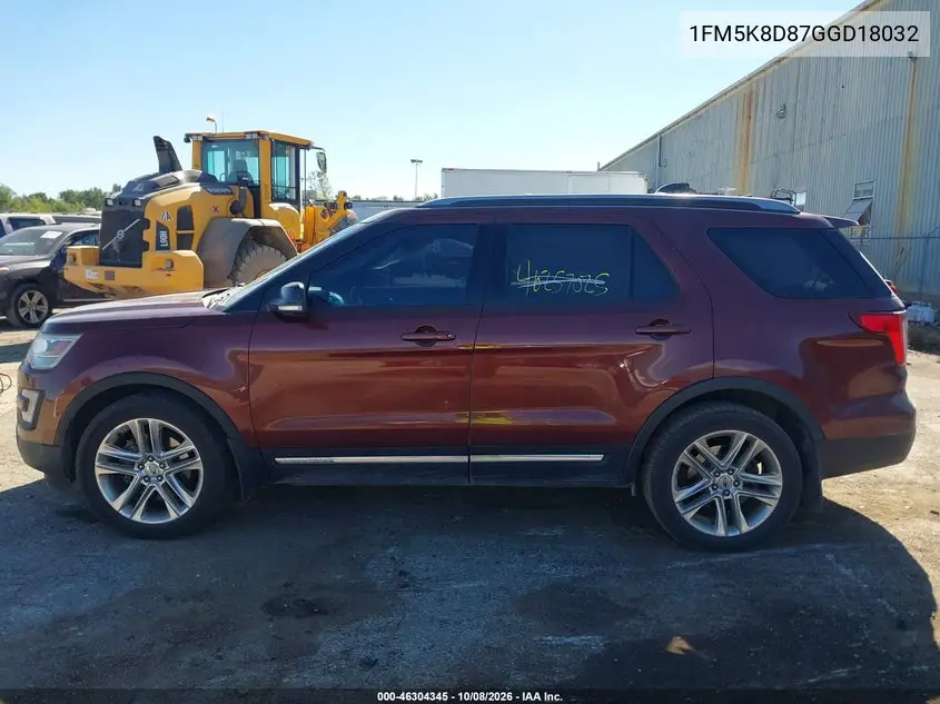 2016 FORD EXPLORER VIN 1FM5K8D87GGD18032 — фото 14