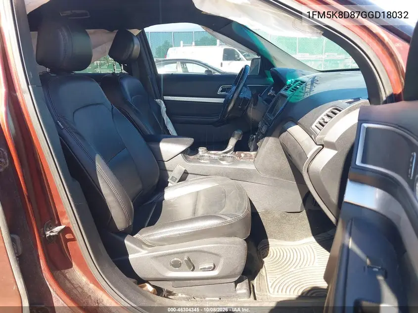 2016 FORD EXPLORER VIN 1FM5K8D87GGD18032 — фото 5