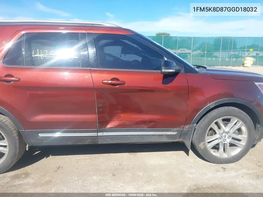 2016 FORD EXPLORER VIN 1FM5K8D87GGD18032 — фото 6