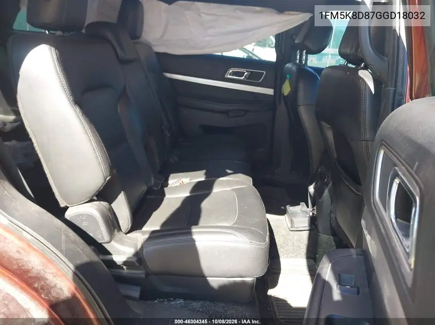 2016 FORD EXPLORER VIN 1FM5K8D87GGD18032 — фото 8