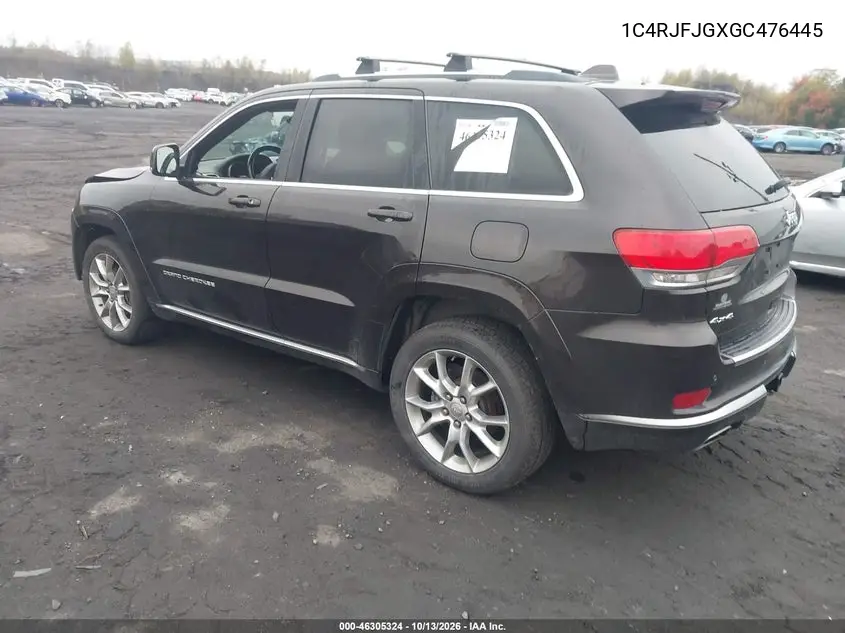 2016 JEEP GRAND CHEROKEE VIN 1C4RJFJGXGC476445 — фото 3