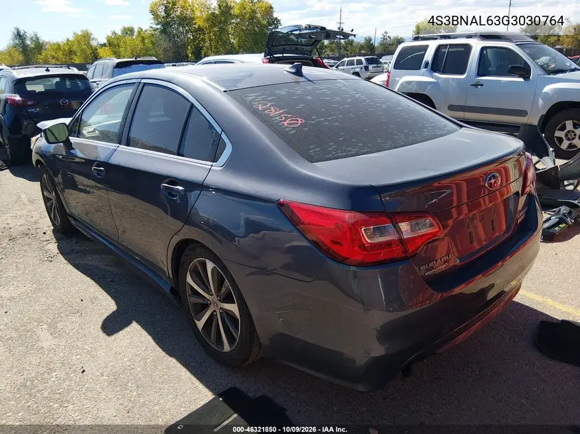 2016 SUBARU LEGACY VIN 4S3BNAL63G3030764 — фото 3
