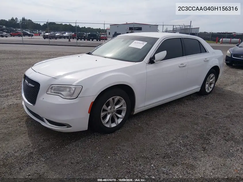 2016 CHRYSLER 300 VIN 2C3CCAAG4GH156316 — фото 2