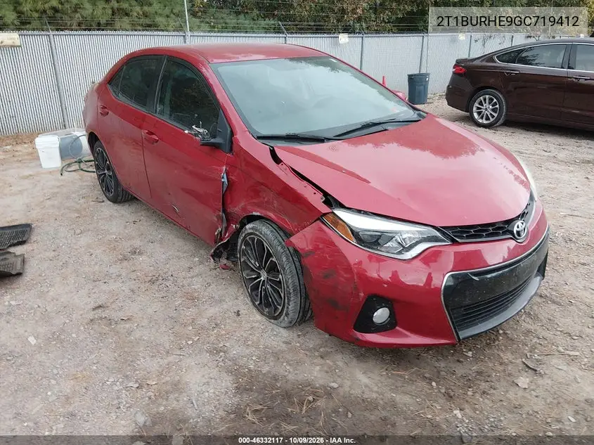 TOYOTA COROLLA 2016, VIN 2T1BURHE9GC719412