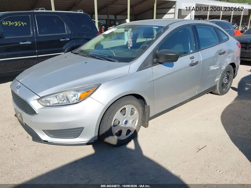 2016 FORD FOCUS VIN 1FADP3E20GL230662 — фото 2