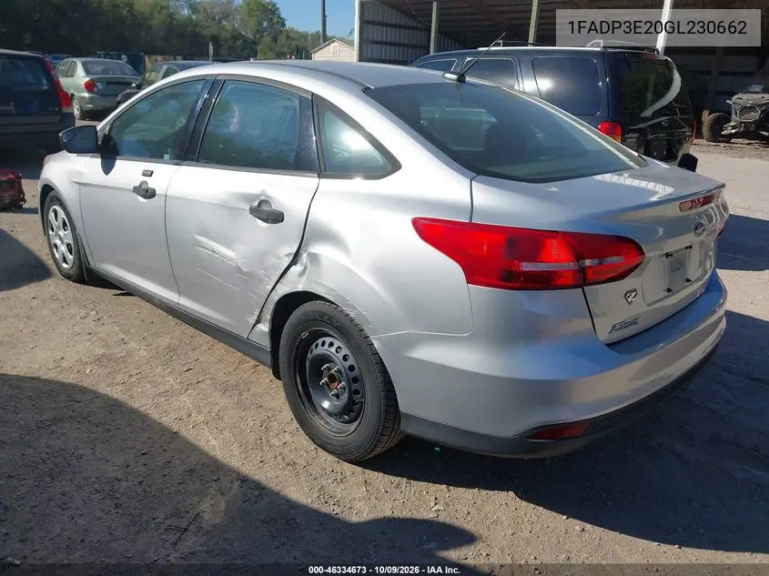 2016 FORD FOCUS VIN 1FADP3E20GL230662 — фото 3