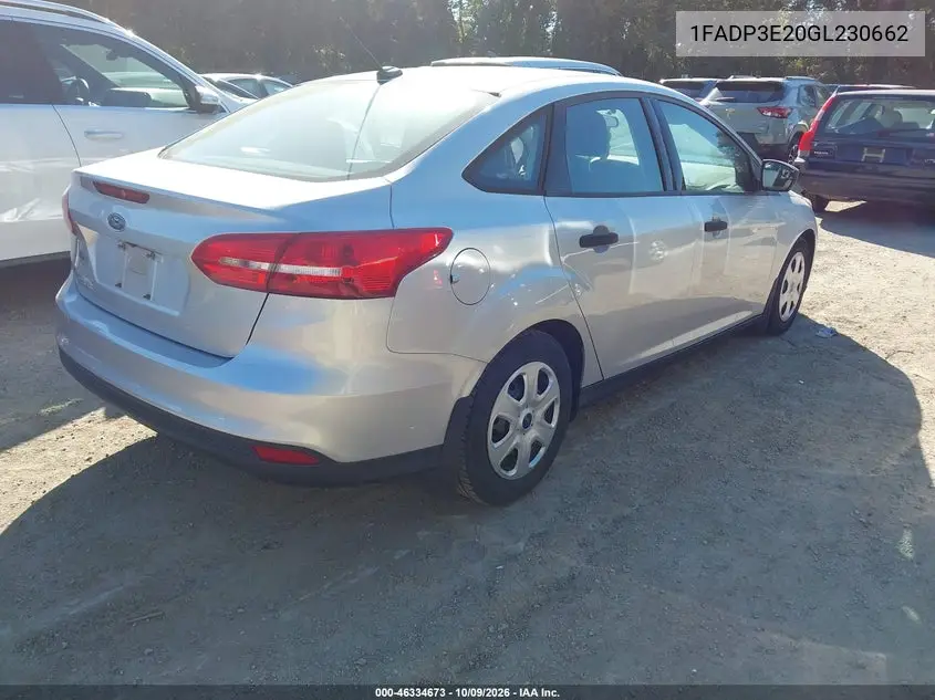 2016 FORD FOCUS VIN 1FADP3E20GL230662 — фото 4