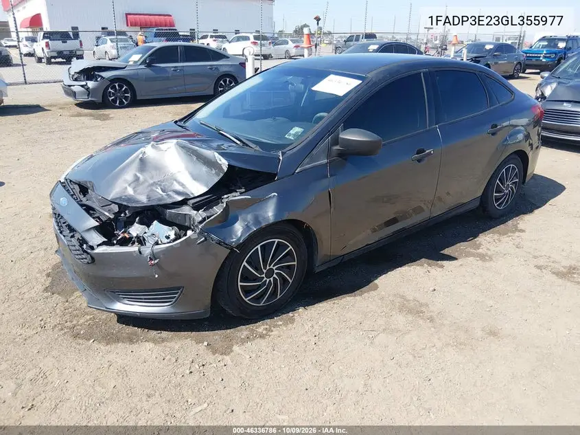 2016 FORD FOCUS VIN 1FADP3E23GL355977 — фото 2