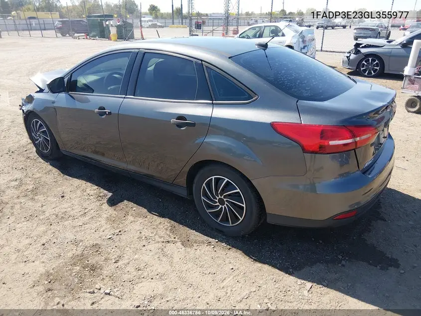 2016 FORD FOCUS VIN 1FADP3E23GL355977 — фото 3