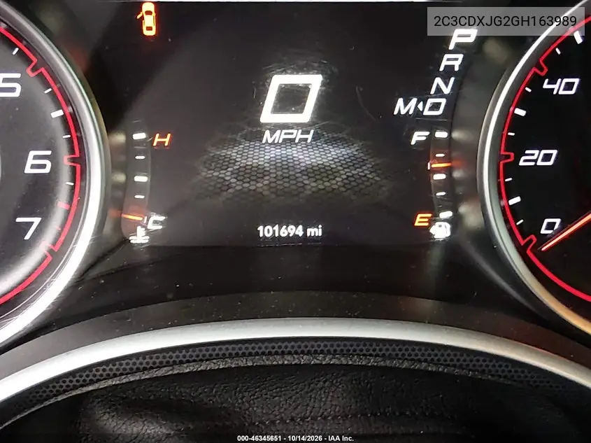 2016 DODGE CHARGER VIN 2C3CDXJG2GH163989 — фото 16
