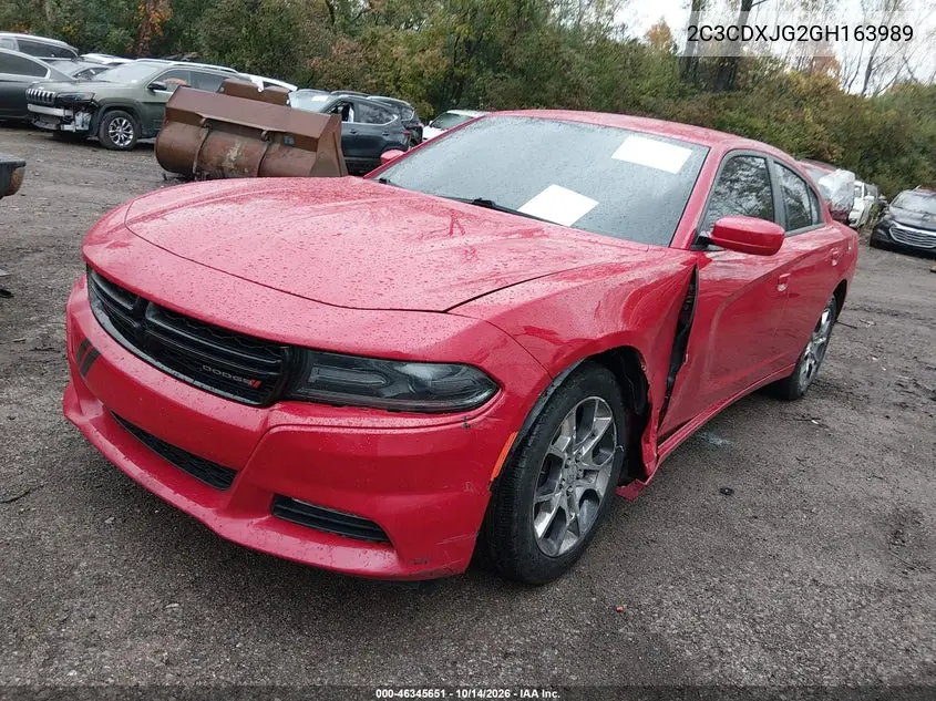 2016 DODGE CHARGER VIN 2C3CDXJG2GH163989 — фото 2