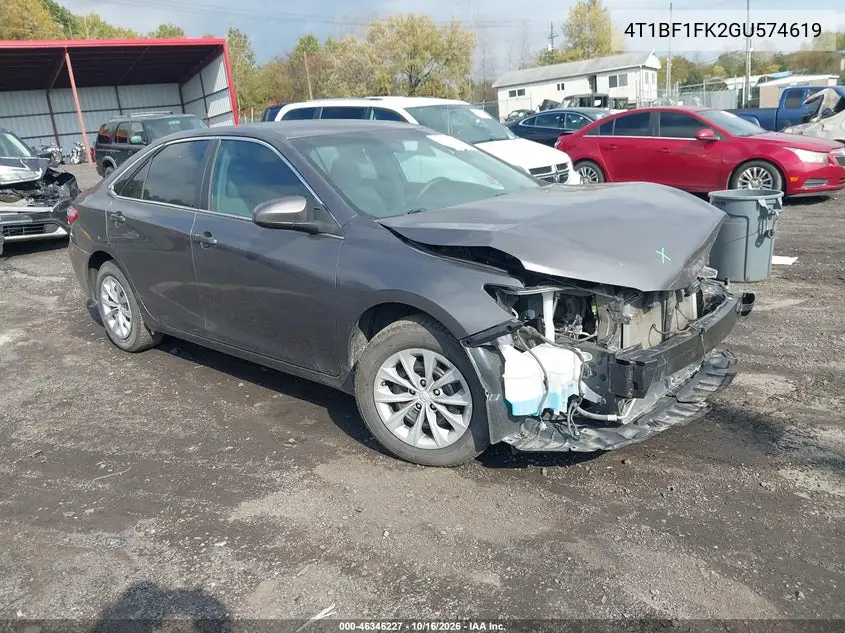 TOYOTA CAMRY 2016, VIN 4T1BF1FK2GU574619