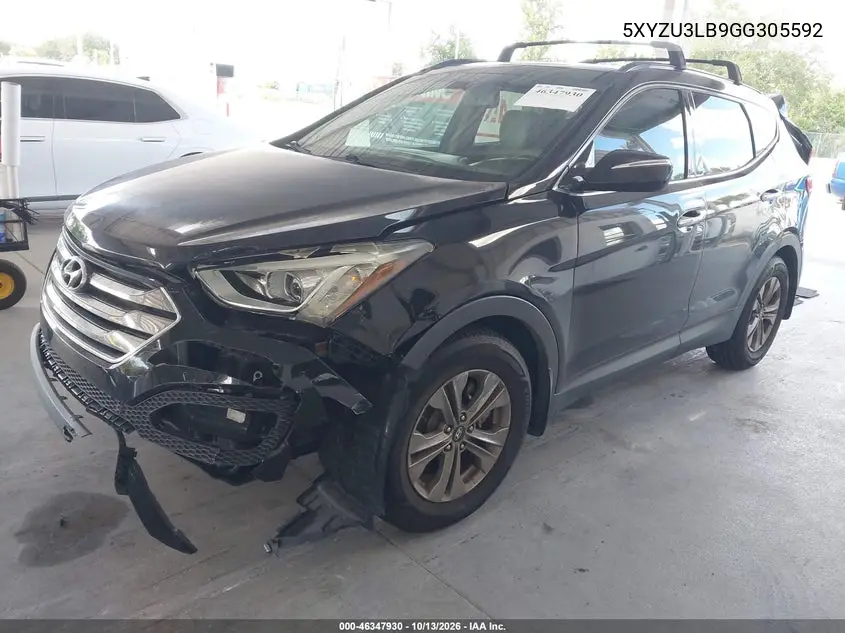 2016 HYUNDAI SANTA FE VIN 5XYZU3LB9GG305592 — фото 2