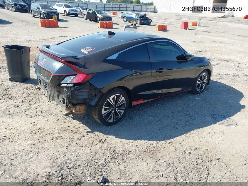 2016 HONDA CIVIC VIN 2HGFC3B37GH355670 — фото 4
