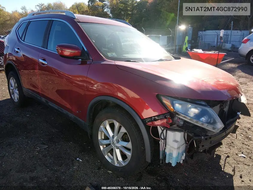 NISSAN ROGUE 2016, VIN 5N1AT2MT4GC872990
