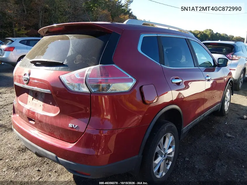 2016 NISSAN ROGUE VIN 5N1AT2MT4GC872990 — фото 4