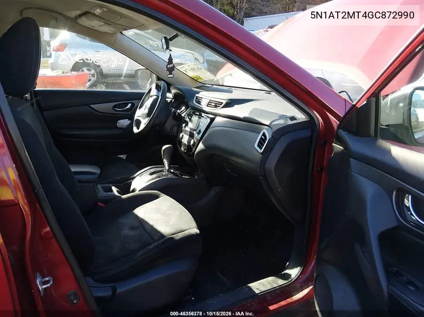 2016 NISSAN ROGUE VIN 5N1AT2MT4GC872990 — фото 5
