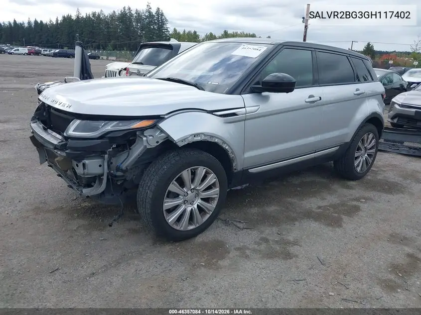 2016 LAND ROVER RANGE ROVER EVOQUE VIN SALVR2BG3GH117402 — фото 2