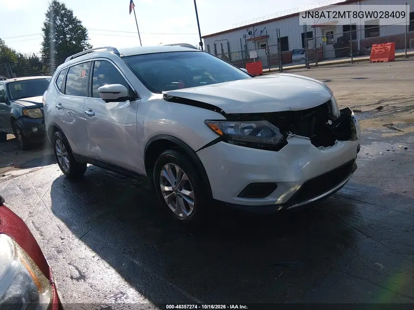 NISSAN ROGUE 2016, VIN JN8AT2MT8GW028409
