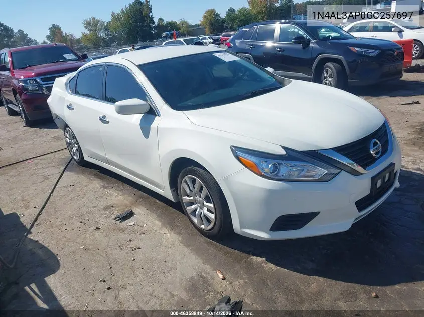NISSAN ALTIMA 2016, VIN 1N4AL3AP0GC257697