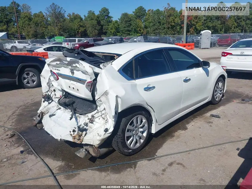 2016 NISSAN ALTIMA VIN 1N4AL3AP0GC257697 — фото 4