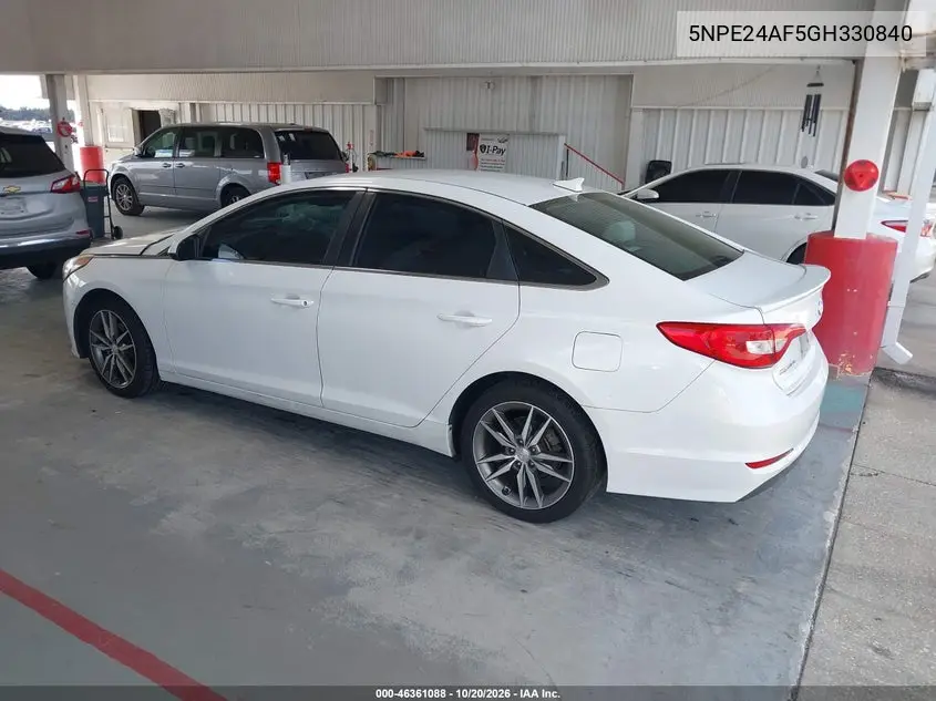 2016 HYUNDAI SONATA VIN 5NPE24AF5GH330840 — фото 3
