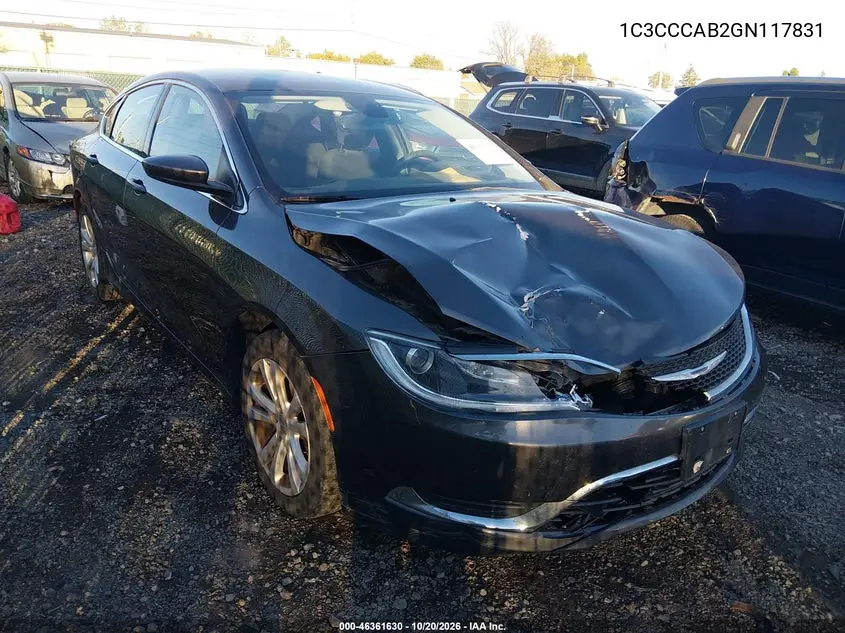CHRYSLER 200 2016, VIN 1C3CCCAB2GN117831