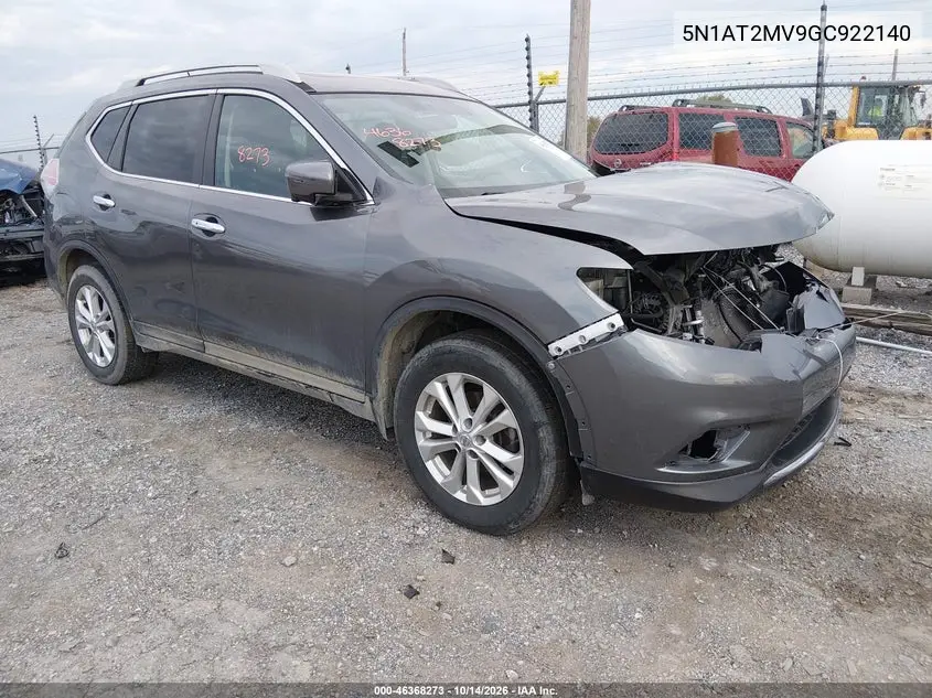 NISSAN ROGUE 2016, VIN 5N1AT2MV9GC922140