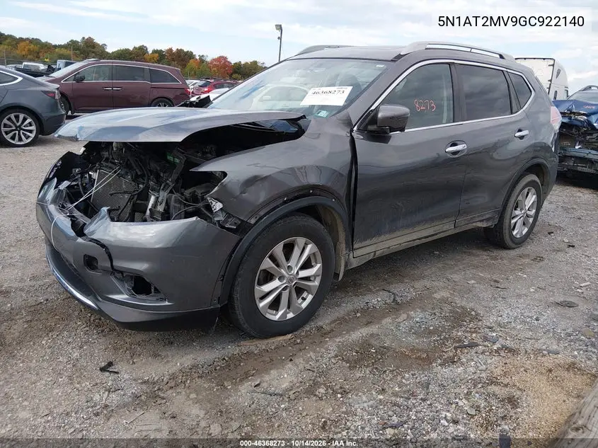 2016 NISSAN ROGUE VIN 5N1AT2MV9GC922140 — фото 2