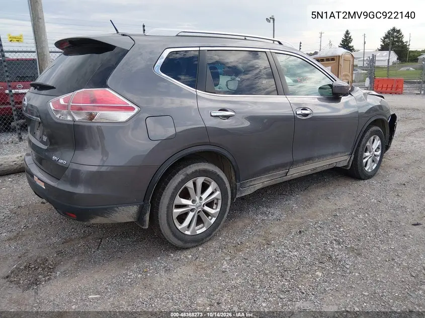 2016 NISSAN ROGUE VIN 5N1AT2MV9GC922140 — фото 4