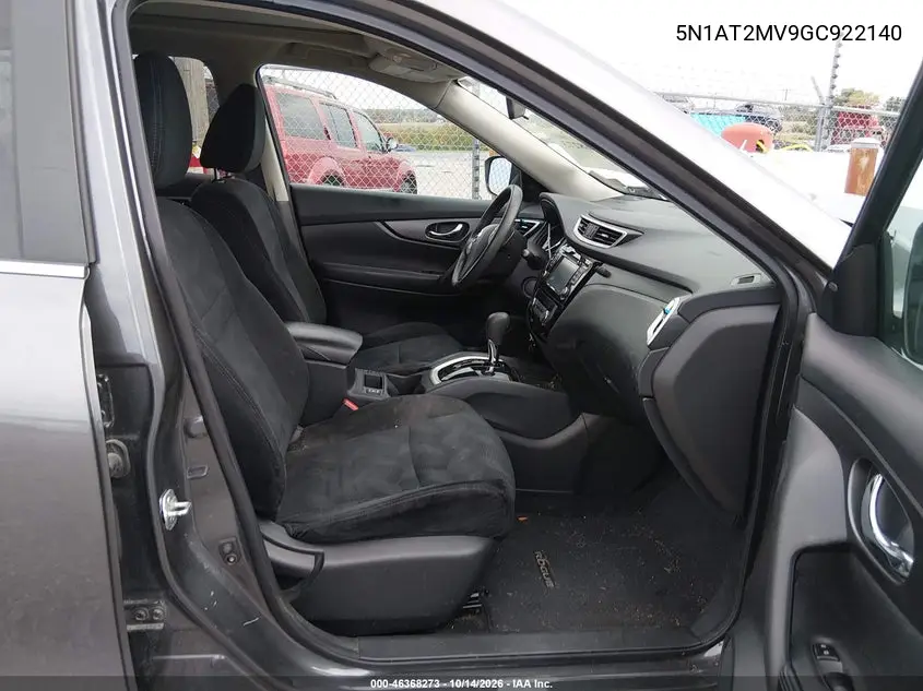 2016 NISSAN ROGUE VIN 5N1AT2MV9GC922140 — фото 5