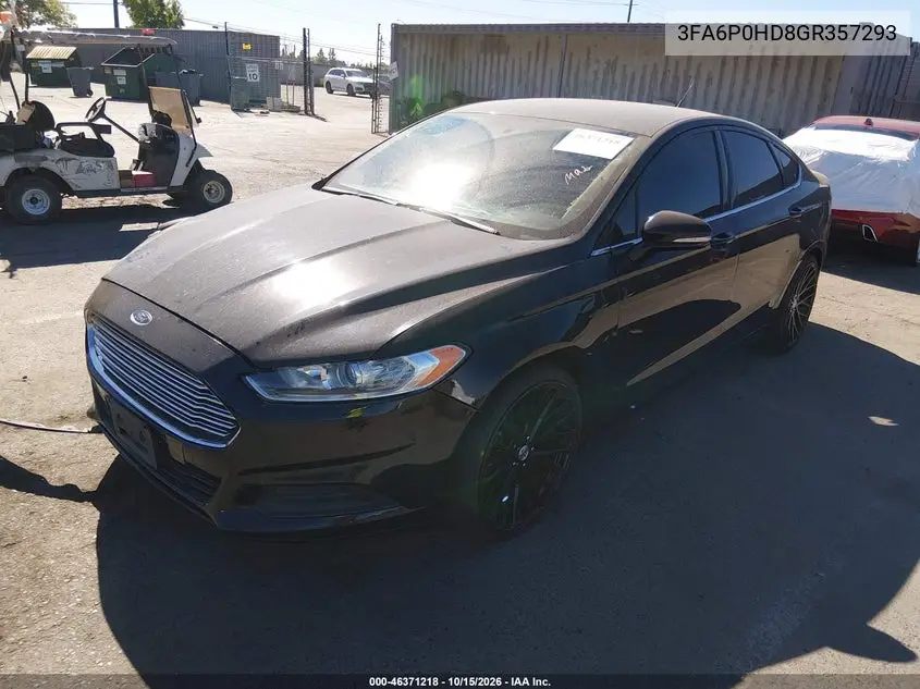 2016 FORD FUSION VIN 3FA6P0HD8GR357293 — фото 2