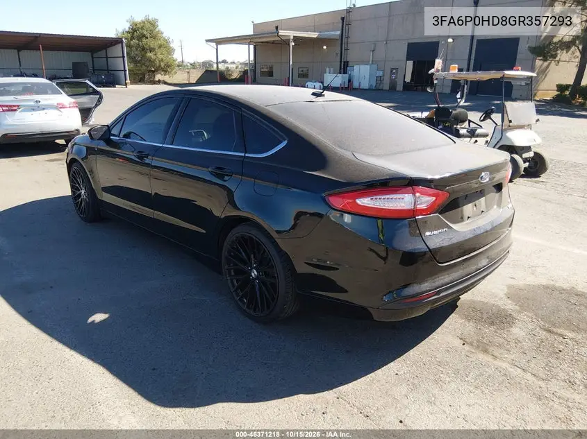 2016 FORD FUSION VIN 3FA6P0HD8GR357293 — фото 3