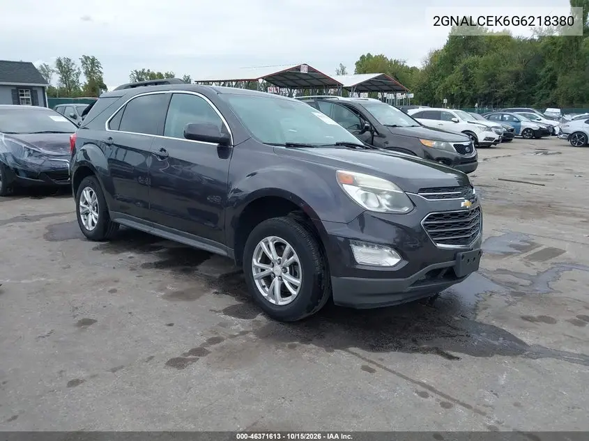 CHEVROLET EQUINOX 2016, VIN 2GNALCEK6G6218380