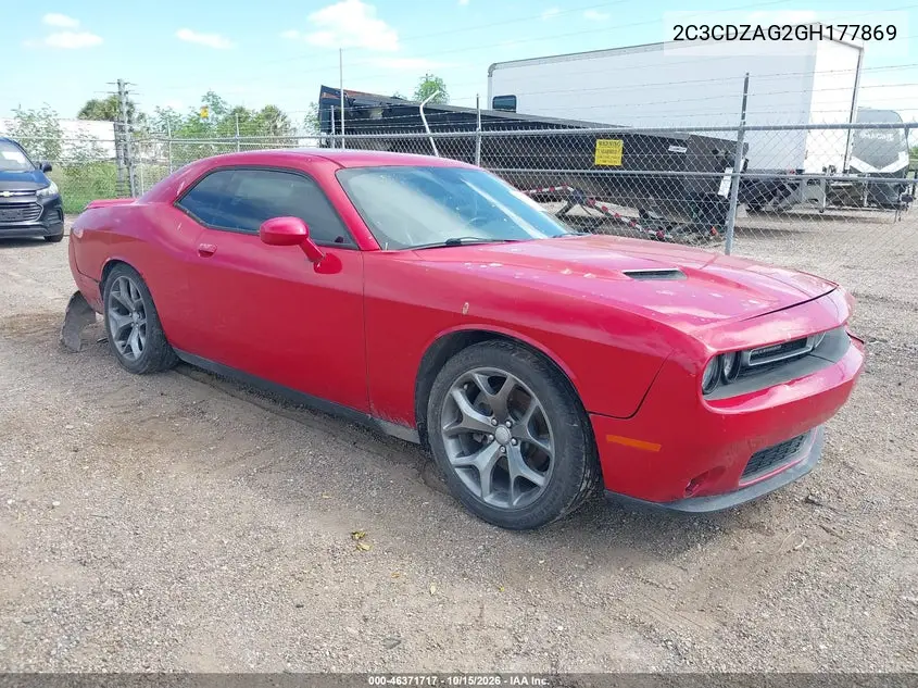 DODGE CHALLENGER 2016, VIN 2C3CDZAG2GH177869