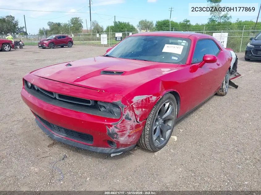 2016 DODGE CHALLENGER VIN 2C3CDZAG2GH177869 — фото 2