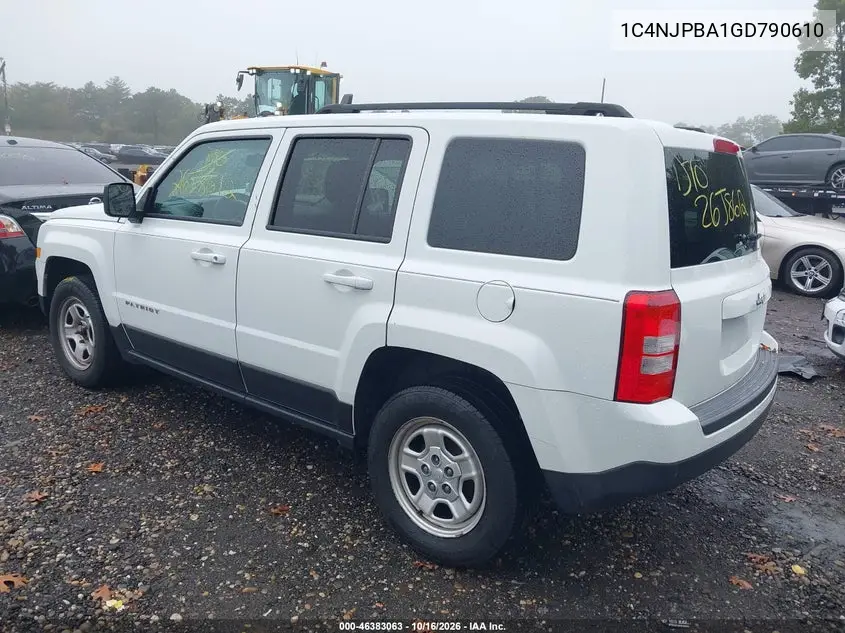 2016 JEEP LIBERTY (PATRIOT) VIN 1C4NJPBA1GD790610 — фото 3