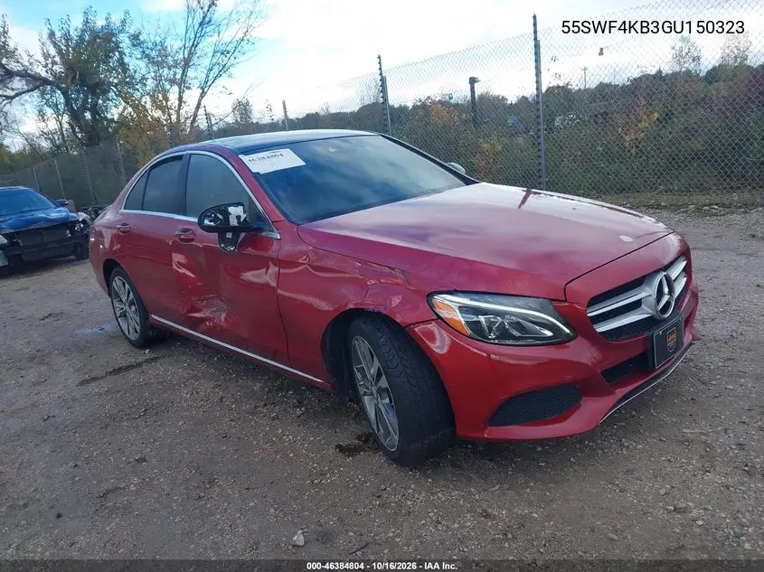 MERCEDES C-KLASSE 2016, VIN 55SWF4KB3GU150323