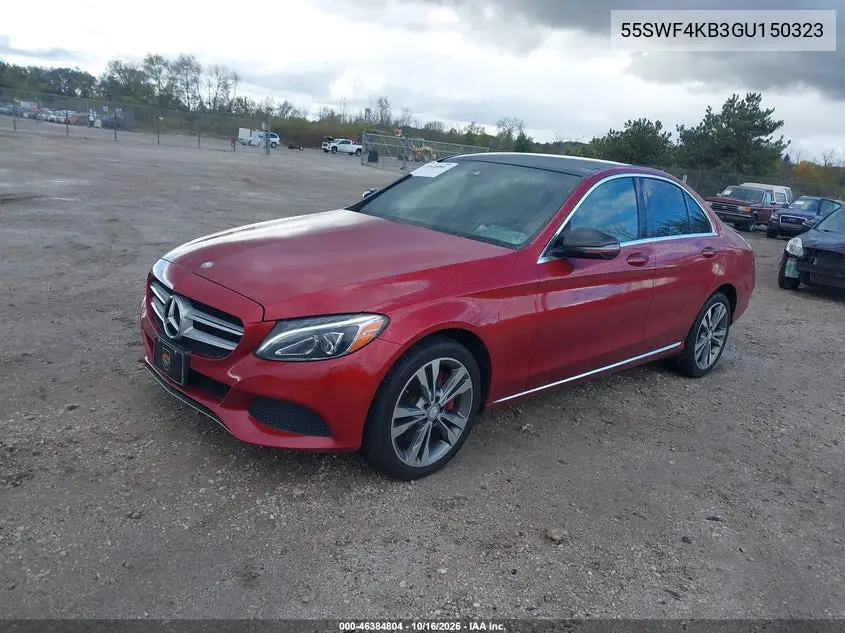 2016 MERCEDES C-KLASSE VIN 55SWF4KB3GU150323 — фото 2