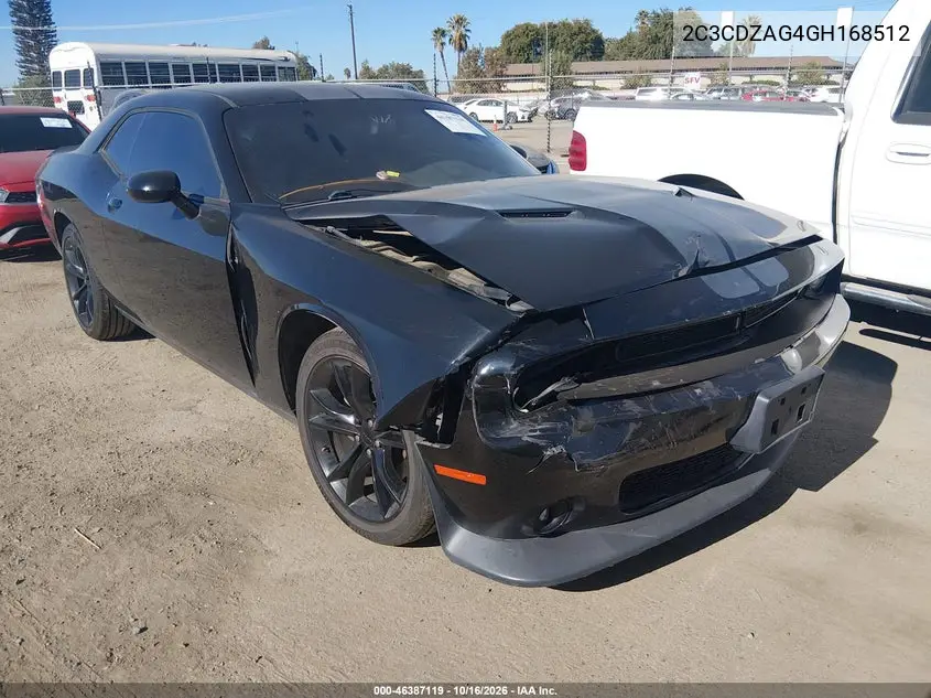DODGE CHALLENGER 2016, VIN 2C3CDZAG4GH168512