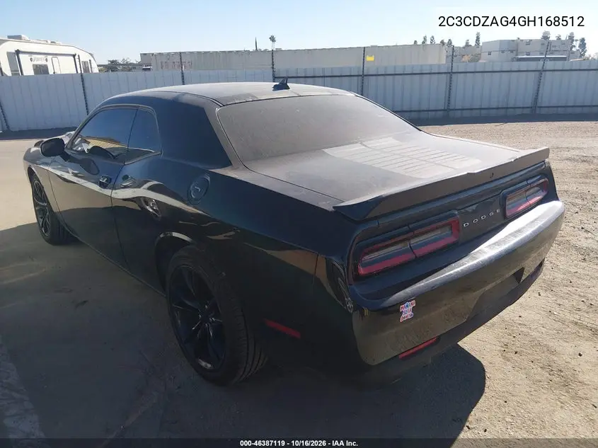 2016 DODGE CHALLENGER VIN 2C3CDZAG4GH168512 — фото 3