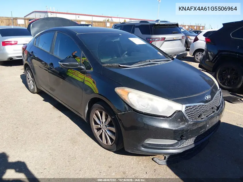 KIA FORTE 2016, VIN KNAFX4A61G5506964