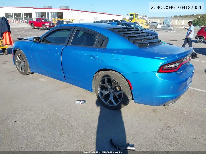 2016 DODGE CHARGER VIN 2C3CDXHG1GH137051 — фото 3