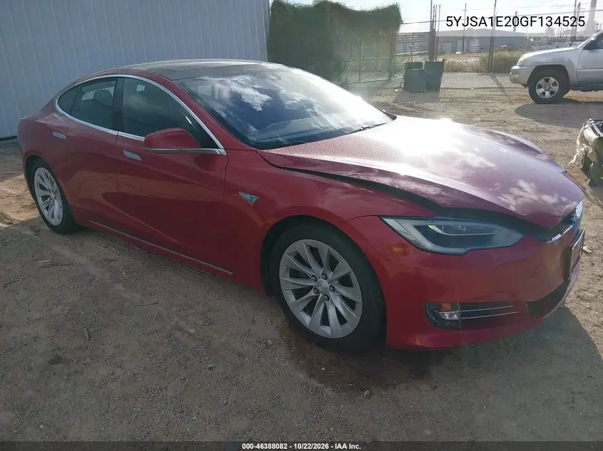 TESLA MODEL S 2016, VIN 5YJSA1E20GF134525