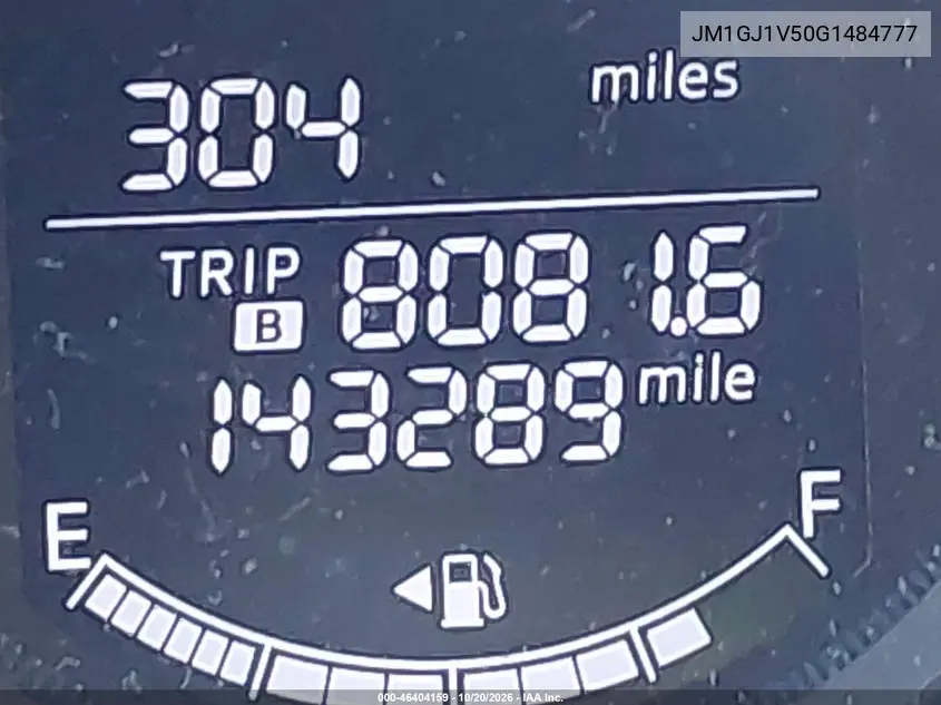 MAZDA 6 2016, VIN JM1GJ1V50G1484777