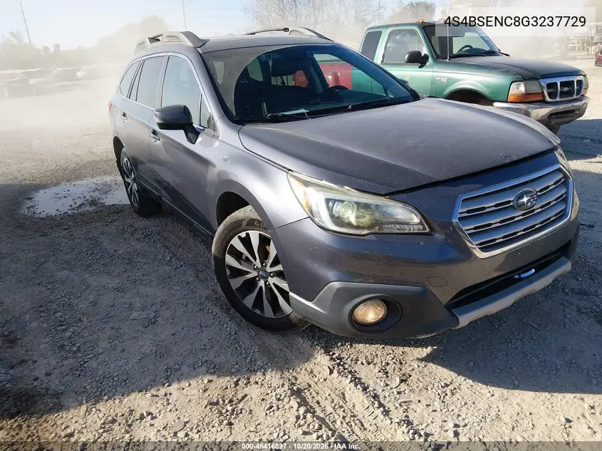 SUBARU OUTBACK 2016, VIN 4S4BSENC8G3237729