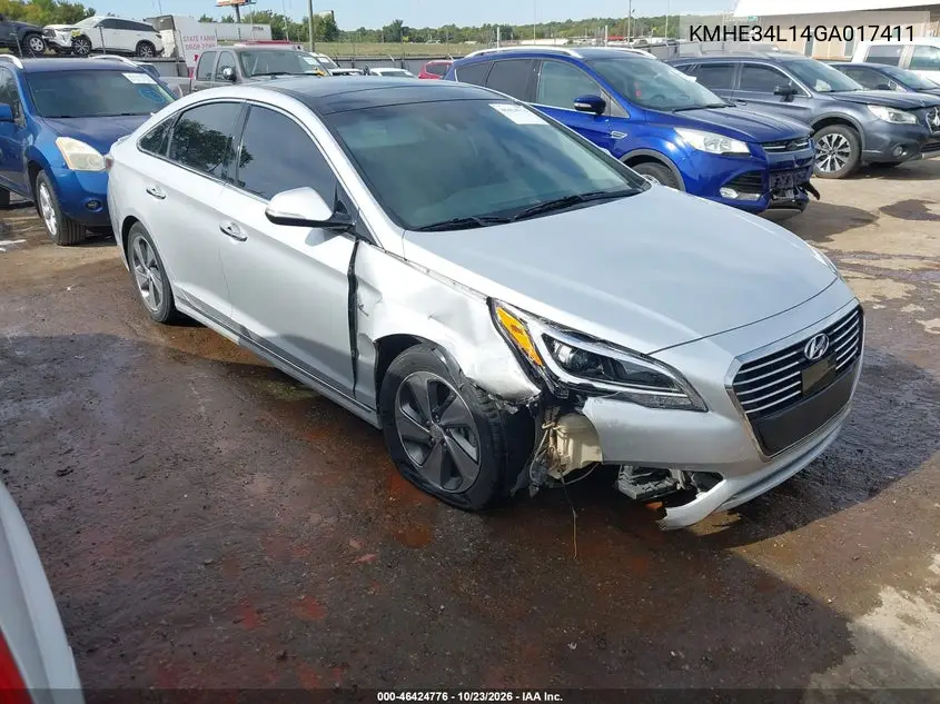 HYUNDAI SONATA 2016, VIN KMHE34L14GA017411