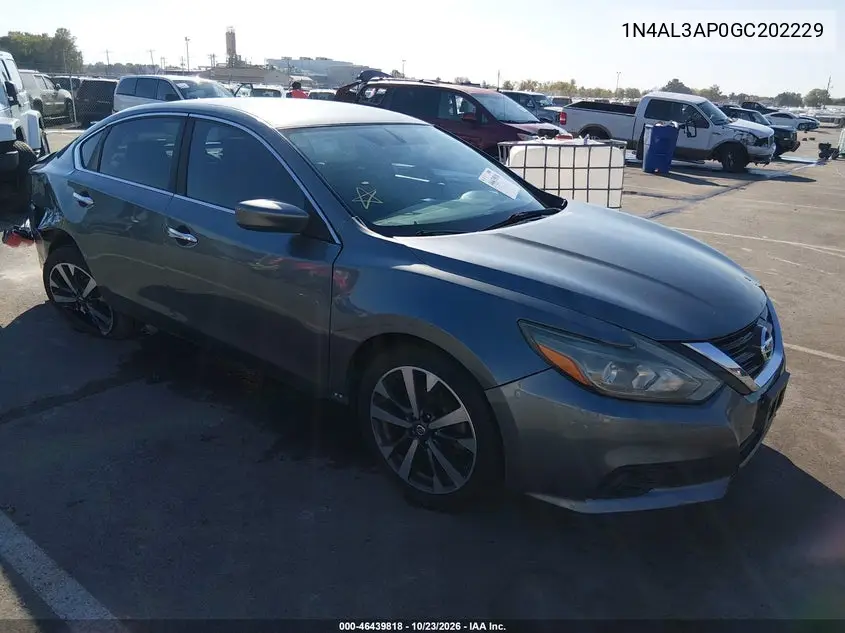 NISSAN ALTIMA 2016, VIN 1N4AL3AP0GC202229