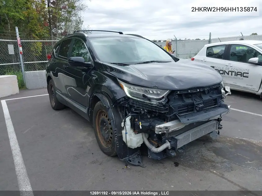 HONDA CR-V 2017, VIN 2HKRW2H96HH135874